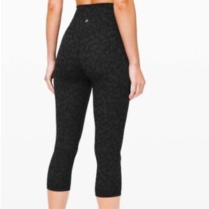 Lululemon Align Crop 21" Formation Camo Coal Gray Leggings Pants Workout Sz 8